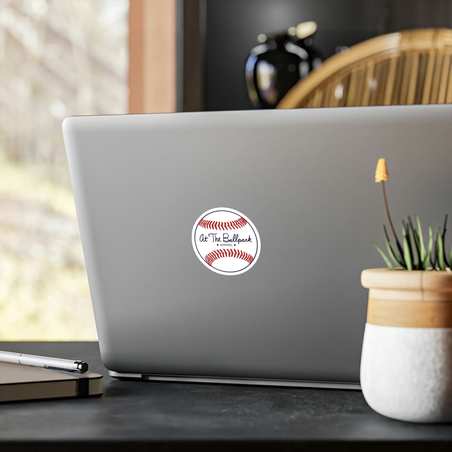 "At The Ballpark Apparel" Baseball Logo Sticker | At The Ballpark Apparel