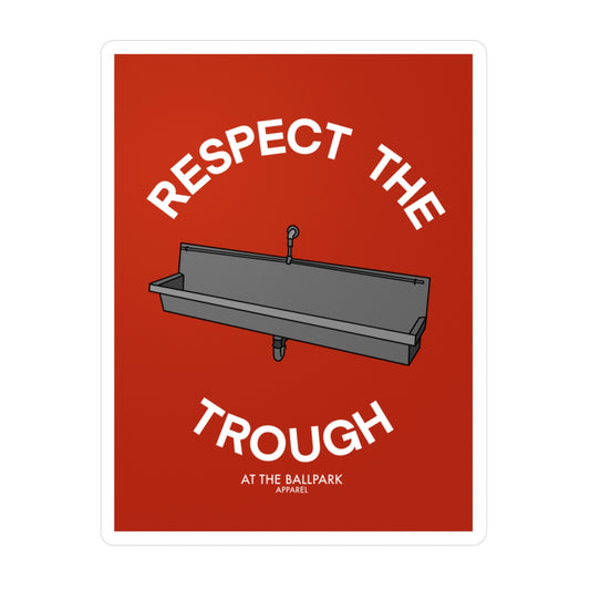 Respect the Trough Sticker | At The Ballpark Apparel