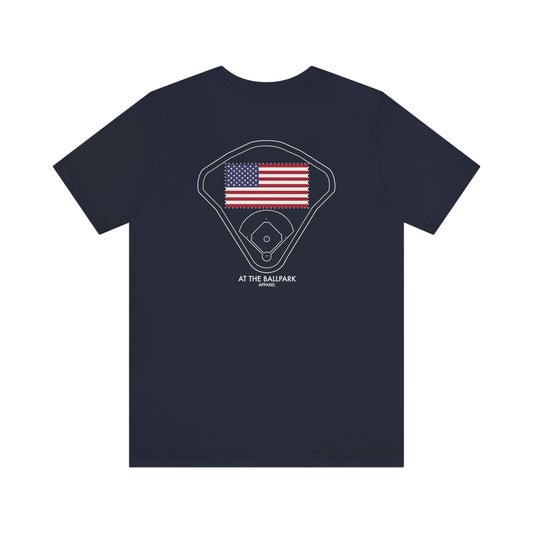 Stars and Stripes Across the Field T-Shirt | At The Ballpark Apparel