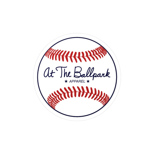 "At The Ballpark Apparel" Baseball Logo Sticker | At The Ballpark Apparel