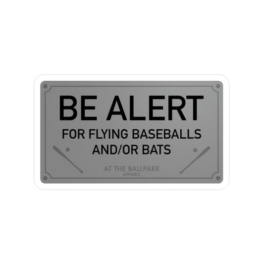 Ballpark Seat "Be Alert" Sticker | At The Ballpark Apparel