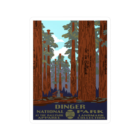Dinger National Park Sticker | At The Ballpark Apparel