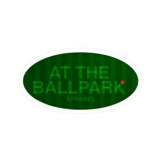 Baseball Grass Script Sticker | At The Ballpark Apparel